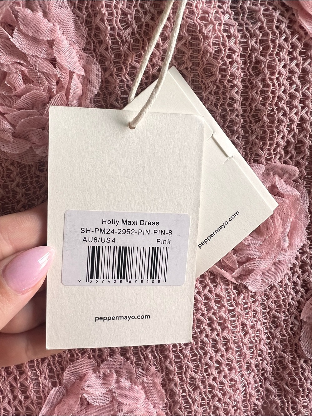 Peppermayo Holly Maxi Dress Pink Size US 4 - Picture 10 of 15